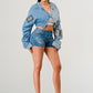 DENIM PATCHED CROPPED TOP Wäre Rare Fashion