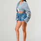 DENIM PATCHED CROPPED TOP Wäre Rare Fashion