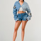 DENIM PATCHED CROPPED TOP Wäre Rare Fashion