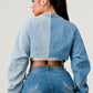 DENIM PATCHED CROPPED TOP Wäre Rare Fashion