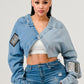 DENIM PATCHED CROPPED TOP Wäre Rare Fashion