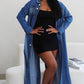 OPEN SLIT LONG DENIM JACKET Wäre Rare Fashion