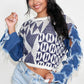 STAR SLEEVE KNIT DENIM CONTRAST TOP Wäre Rare Fashion