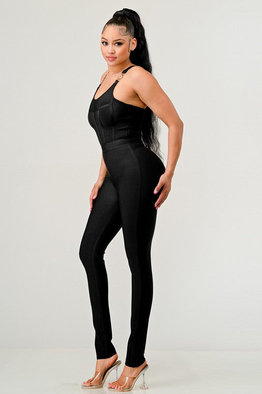 BODYCON BANDAGE JUMPSUIT Wäre Rare Fashion