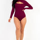 Front Cutout Long Sleeve Bodysuit Wäre Rare Fashion
