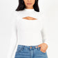 Front Cutout Long Sleeve Bodysuit Wäre Rare Fashion