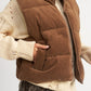 CORDUROY PUFFER VEST Wäre Rare Fashion