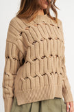 OPEN KNIT SWEATER WITH SLITS Emory Park