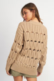 OPEN KNIT SWEATER WITH SLITS Emory Park