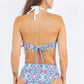 TWO PIECE FLORAL PRINTS CRISS CROSS HALTER BIKINI Wäre Rare Fashion