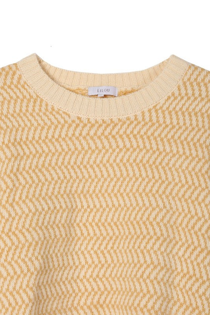 Herringbone pattern crew neck sweater Wäre Rare Fashion