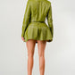 Button Up Pu Leather jacket and Skirt Set Wäre Rare Fashion