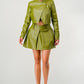 Button Up Pu Leather jacket and Skirt Set Wäre Rare Fashion