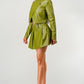 Button Up Pu Leather jacket and Skirt Set Wäre Rare Fashion
