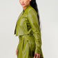 Button Up Pu Leather jacket and Skirt Set Wäre Rare Fashion