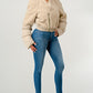 Plush Puff Sleeve Bomber Jacket Athina