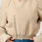 Plush Puff Sleeve Bomber Jacket Athina