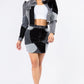 Button Up Cropped Patchwork Denim Jacket Wäre Rare Trend