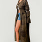 SHIRRING FRONT TIE CARDIGAN Wäre Rare Fashion