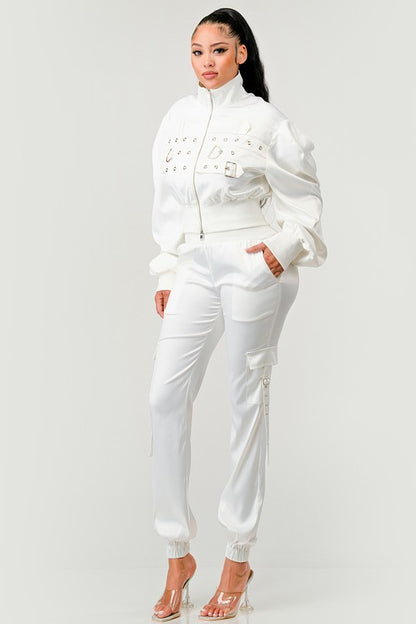 Eclat Urban White Trouser Matching Set