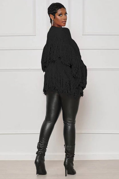 TASSELED SWEATER CARDIGAN