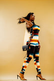 Santorini Sunset Striped Jumpsuit Wäre Rare