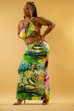 Havana Heat Strappy Maxi Dress Wäre Rare