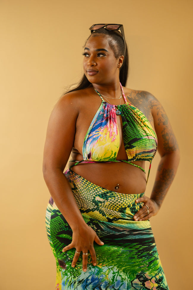 Havana Heat Strappy Maxi Dress Wäre Rare