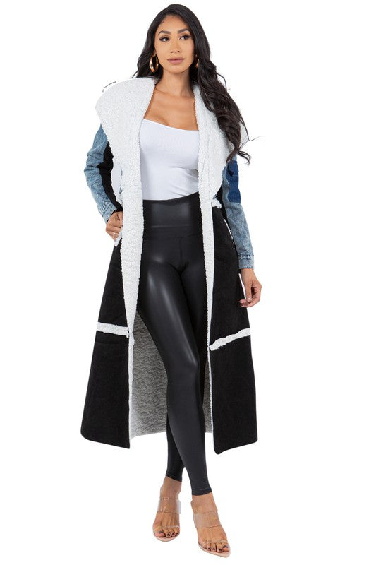 Fuzzy Teddy Trench Coat Wäre Rare Fashion