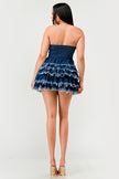 DENIM DELIGHT TIERED RUFFLE DRESS Wäre Rare Fashion