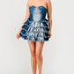 DENIM DELIGHT TIERED RUFFLE DRESS Wäre Rare Fashion
