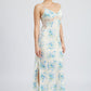 FLORAL SLIP DRESS WTIH LACE DETAIL Emory Park