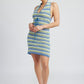 STRIPED CROCHET MINI DRESS WTIH HALTER NECK Emory Park