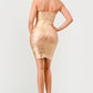 GILDED GLAMOUR STRAPLESS DRESS Wäre Rare Fashion