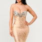 GILDED GLAMOUR STRAPLESS DRESS Wäre Rare Fashion