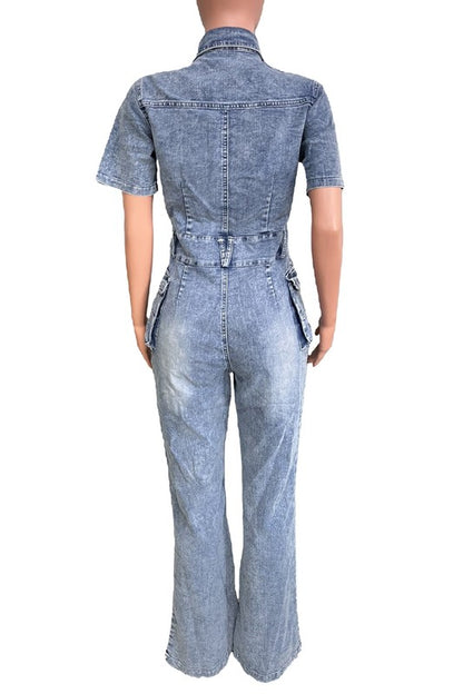 WOMEN DENIM SEXY JUMPSUIT