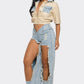 LEATHER DENIM ENSEMBLE Wäre Rare Fashion