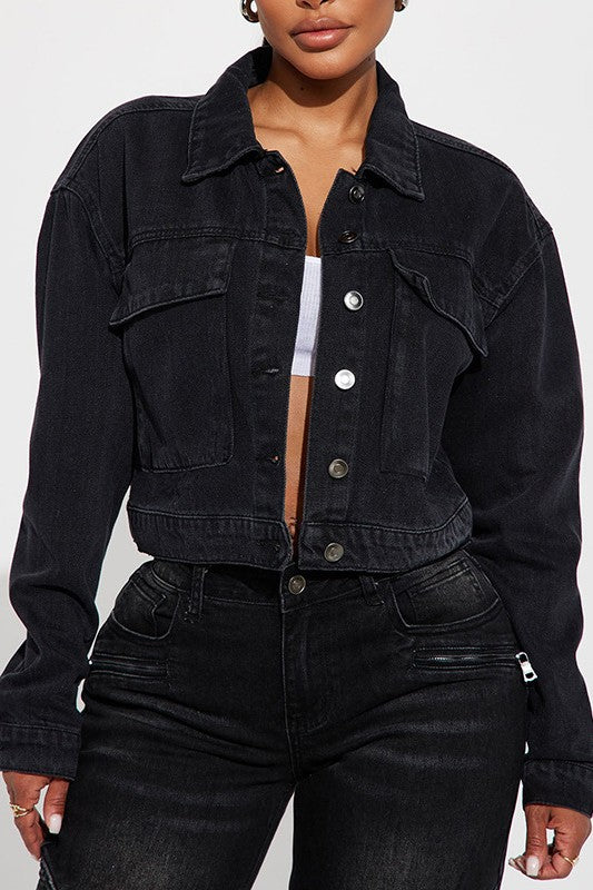 BLACK MULTI WEAR DENIM JACKET