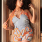 Playful Distressed Denim Romper with Orange Rope Wäre Rare Trend