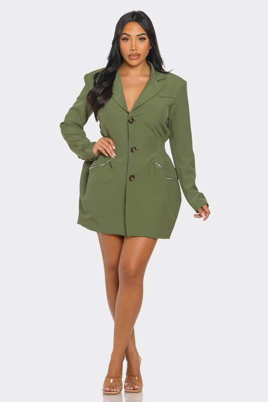 TAILORED UTILITY BLAZER DRESS Wäre Rare Fashion