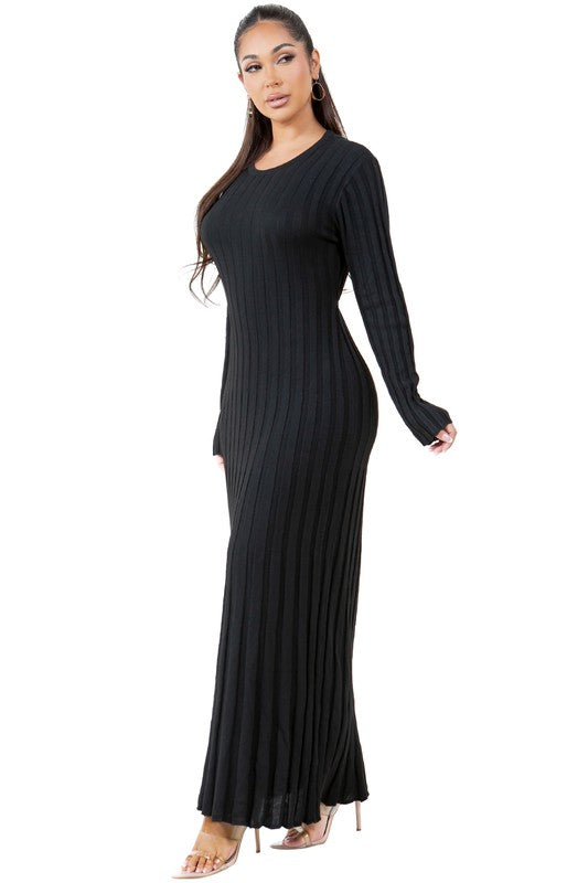 KNITWEAR LONG MAXI DRESS