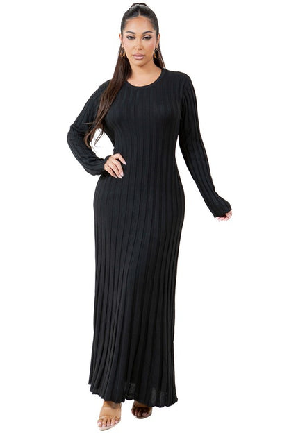 KNITWEAR LONG MAXI DRESS