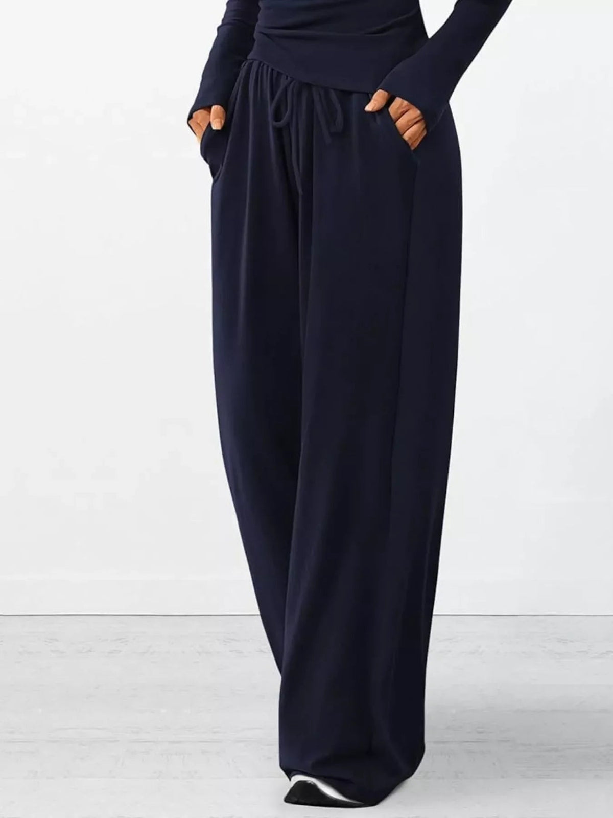 Long Sleeve Top and Wide Leg Pants Set Simply Love