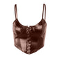PU LEATHER CAMI Wäre Rare Trend