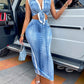 PRINTED DENIM SKIRT SET Wäre Rare Trend