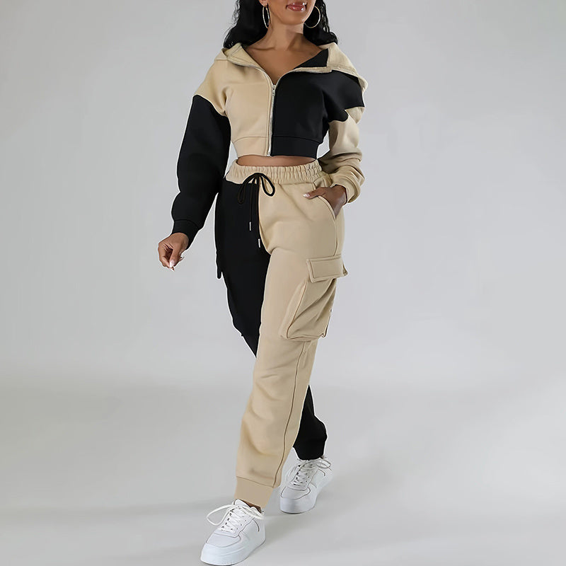 COLOR  BLOCK SWEAT SUIT WARE RARE JUSA