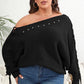 ONE SHOULDER BEADED SWEATER Wäre Rare Trend
