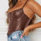 PU LEATHER CAMI Wäre Rare Trend
