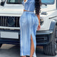 PRINTED DENIM SKIRT SET Wäre Rare Trend