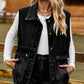 Sleeveless Collared Neck Denim Top with Pockets Wäre Rare Trend